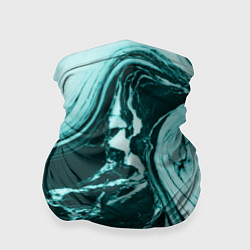 Бандана-труба Бирюзовый мрамор, цвет: 3D-принт