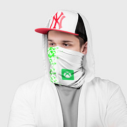 Бандана-труба Xbox кислотные зеленые краски, цвет: 3D-принт — фото 2