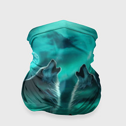 Бандана Волки воют на луну и северное сияние