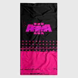 Бандана-труба ARMA розовая геометрия, цвет: 3D-принт — фото 2