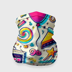 Бандана-труба Праздник 90х игры сладости и ностальгия, цвет: 3D-принт