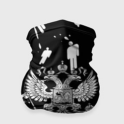 Бандана-труба Герб РФ люди в красках, цвет: 3D-принт