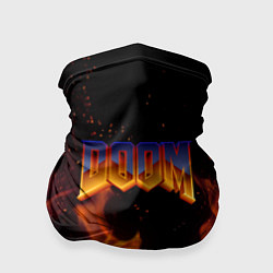 Бандана-труба Doom fire steel logo, цвет: 3D-принт