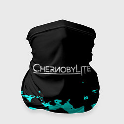 Бандана-труба Chernobylite камуфляж голубой, цвет: 3D-принт