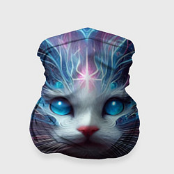 Бандана-труба Fantastic blue-eyed neon kitten, цвет: 3D-принт