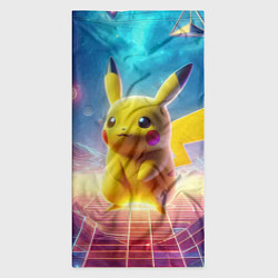 Бандана-труба Funny Pikachu - vaporwave, цвет: 3D-принт — фото 2