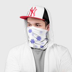 Бандана-труба Зимний узор со снежинками, цвет: 3D-принт — фото 2