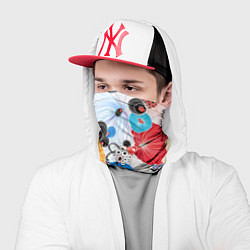 Бандана-труба Цветы - абстрактные узоры, цвет: 3D-принт — фото 2