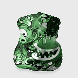 Бандана-труба Растения против зомби в зеленом цвете, цвет: 3D-принт