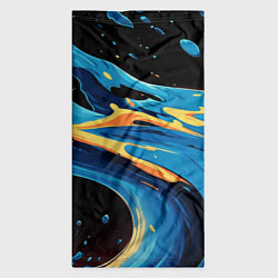 Бандана-труба Синяя волна из красок, цвет: 3D-принт — фото 2