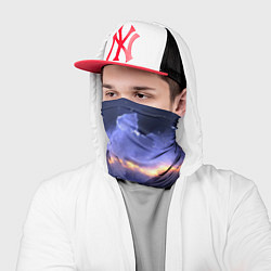 Бандана-труба Молния в фиолетовом небе текстура, цвет: 3D-принт — фото 2