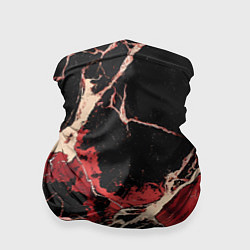 Бандана-труба Красно-черная потертая текстура, цвет: 3D-принт