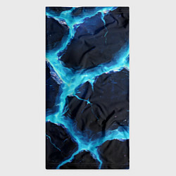 Бандана-труба Голубая потертая текстура с разломом, цвет: 3D-принт — фото 2