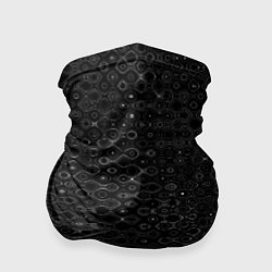 Бандана-труба Чёрный текстурный с узором, цвет: 3D-принт