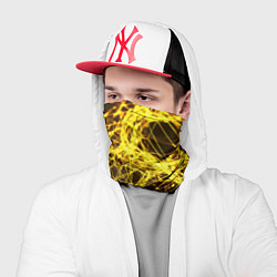 Бандана-труба Золотые нити текстура, цвет: 3D-принт — фото 2