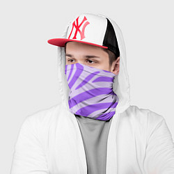 Бандана-труба Лавандовый тигровый паттерн, цвет: 3D-принт — фото 2