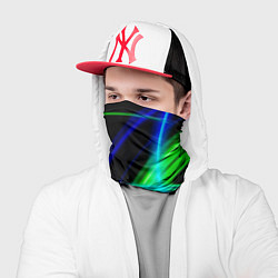 Бандана-труба Color blue black green, цвет: 3D-принт — фото 2