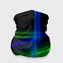 Бандана-труба Color blue black green, цвет: 3D-принт