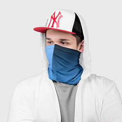 Бандана-труба Градиент сине-голубой пополам, цвет: 3D-принт — фото 2