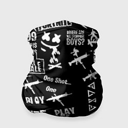 Бандана Черно белые логотипы игр