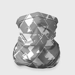 Бандана Светлый серый геометричный паттерн