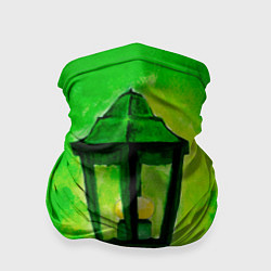 Бандана-труба Уличный зелёный фонарь, цвет: 3D-принт