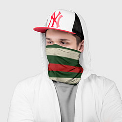 Бандана-труба Цветные лини текстура ткани, цвет: 3D-принт — фото 2