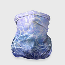 Бандана Абстракция - white web on blue background