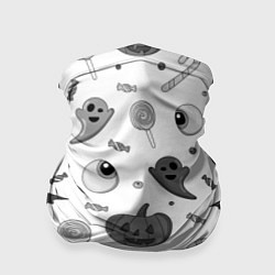 Бандана-труба Halloween grey and white, цвет: 3D-принт