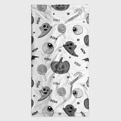 Бандана-труба Halloween grey and white, цвет: 3D-принт — фото 2