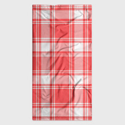 Бандана-труба Checked red white, цвет: 3D-принт — фото 2