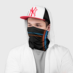 Бандана-труба Neon black red blue, цвет: 3D-принт — фото 2