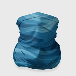 Бандана-труба Камуфляжные синие волны, цвет: 3D-принт