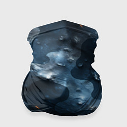 Бандана-труба Синий камуфляж с каплями, цвет: 3D-принт