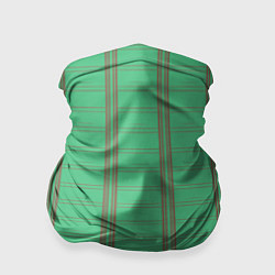 Бандана-труба Color green cage brown stripes, цвет: 3D-принт