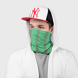 Бандана-труба Color green cage brown stripes, цвет: 3D-принт — фото 2