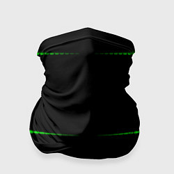 Бандана Color black green orange stripes