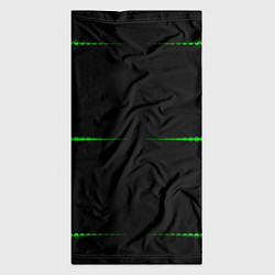 Бандана-труба Color black green orange stripes, цвет: 3D-принт — фото 2