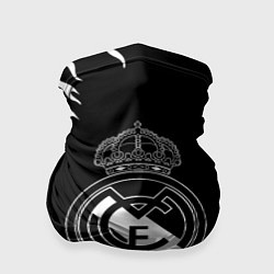 Бандана-труба Real Madrid белый огонь текстура, цвет: 3D-принт