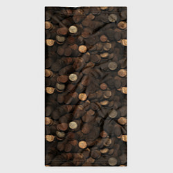 Бандана-труба Монеты - паттерн, цвет: 3D-принт — фото 2