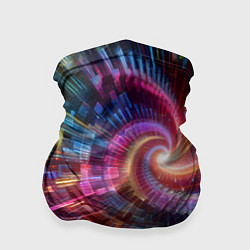 Бандана-труба Fractal neon spiral - ai art fantasy, цвет: 3D-принт