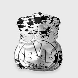 Бандана-труба Borussia черно белые краски, цвет: 3D-принт