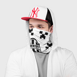 Бандана-труба Juventus x minecraft pattern, цвет: 3D-принт — фото 2