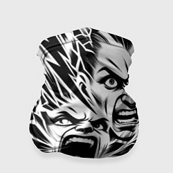 Бандана Свирепые лица и молнии - нейроарт