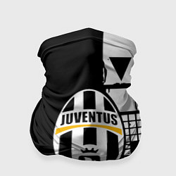 Бандана-труба Ювентус геометрия белая, цвет: 3D-принт