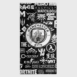 Бандана-труба Манчестер сити логотипы игр, цвет: 3D-принт — фото 2