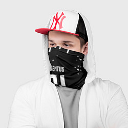 Бандана-труба Ювентус белые брызги красок, цвет: 3D-принт — фото 2