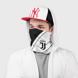 Бандана-труба Ювентус геометрия полосы текстура, цвет: 3D-принт — фото 2