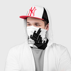 Бандана-труба Реал Мадрид белая геометрия, цвет: 3D-принт — фото 2