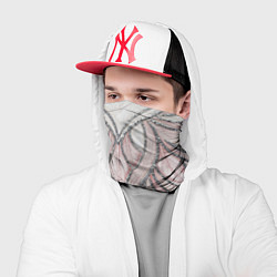 Бандана-труба Нежно розовый орнамент из перьев, цвет: 3D-принт — фото 2